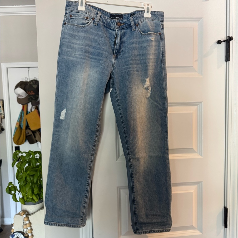 Lucky Brand “Sweet Crop” Relaxed Fit Light Blue Jeans